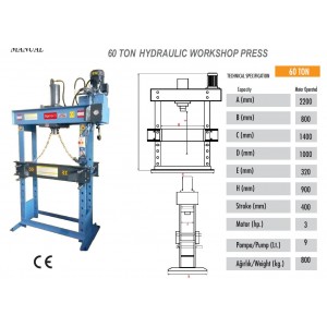 Hydraulic Workshop Press 60 Ton