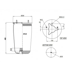 Semi Trailer Air Spring 3940P
