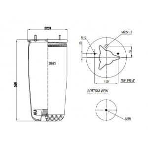 Semi Trailer Air Spring 3941P